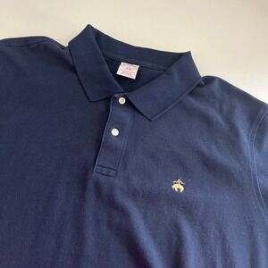 Brooks Brothers 1818 Performance Short Sleeve Polo Navy Men's XXL